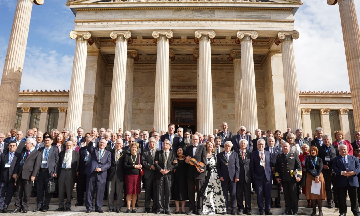 International academy delegates at the Academy of Athens