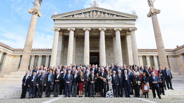 International academy delegates at the Academy of Athens
